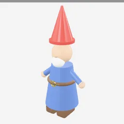 Garden Gnome low-poly 3D model (5,188 tris)
