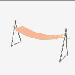 Hammock Stand low-poly 3D model (2,012 tris)
