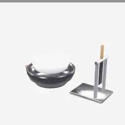 Color Bowls low-poly 3D model (2,716 tris)