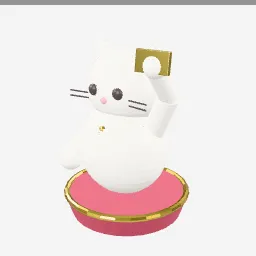 Maneki Neko low-poly 3D model (9,588 tris)