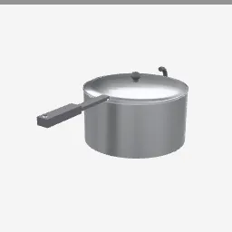 Saucepan low-poly 3D model (6,748 tris)