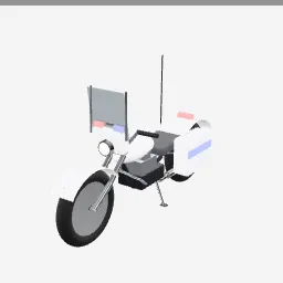 Police Motorcycle low-poly 3D model (12,920 tris)