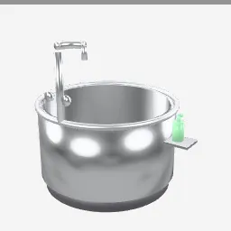 Dog Washing Station low-poly 3D model (3,786 tris)