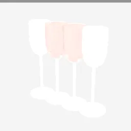 Champagne Flutes low-poly 3D model (8,736 tris)