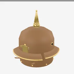 Pickelhaube low-poly 3D model (8,484 tris)