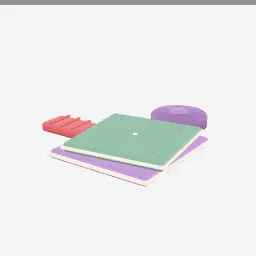 Zabuton Set low-poly 3D model (5,608 tris)