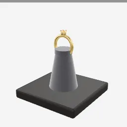 Diamond Ring low-poly 3D model (2,230 tris)