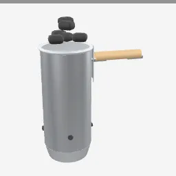 Charcoal Chimney low-poly 3D model (2,124 tris)