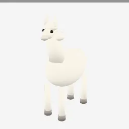 Llama low-poly 3D model (7,164 tris)