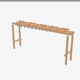 Xylophone low-poly 3D model (7,308 tris)