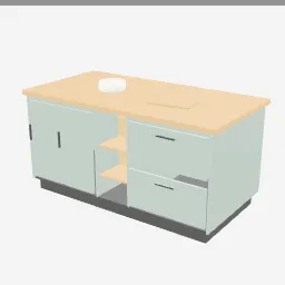 Kitchen Island low-poly 3D model (4,764 tris)