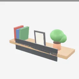 Floating Shelf low-poly 3D model (3,268 tris)