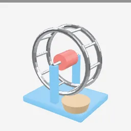 Hamster Wheel low-poly 3D model (2,784 tris)