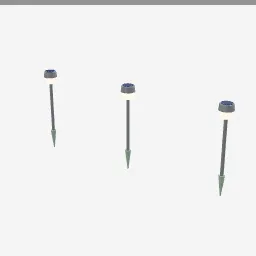 Solar Garden Lights low-poly 3D model (11,076 tris)