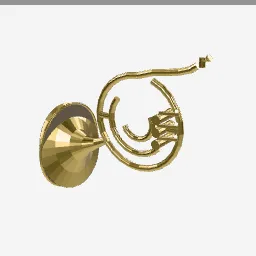 French Horn low-poly 3D model (8,456 tris)