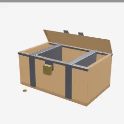 Treasure Chest low-poly 3D model (2,692 tris)