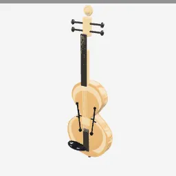 Violin low-poly 3D model (10,732 tris)