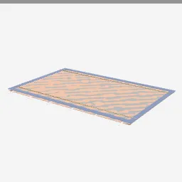 Bedside Rug low-poly 3D model (3,908 tris)