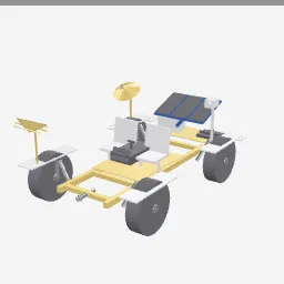 Lunar Rover low-poly 3D model (50,504 tris)