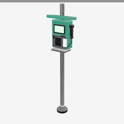 Payphone low-poly 3D model (3,120 tris)
