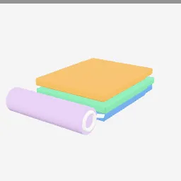 Microfiber Cloths low-poly 3D model (2,112 tris)