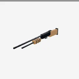 Pump Shotgun low-poly 3D model (1,068 tris)