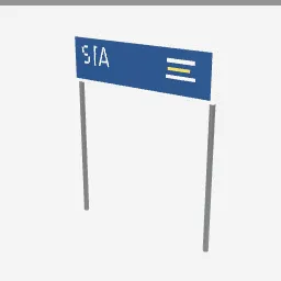 Airport Gate Sign low-poly 3D model (1,804 tris)