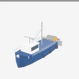 Fishing Boat low-poly 3D model (10,674 tris)
