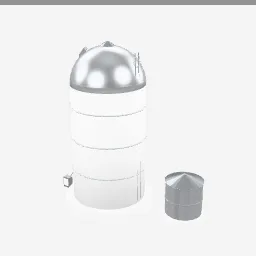 Grain Silo low-poly 3D model (5,722 tris)