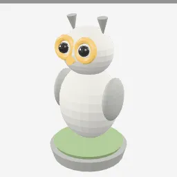 Owl Statue low-poly 3D model (4,284 tris)