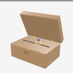 Jewelry Box low-poly 3D model (3,164 tris)