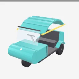 Tuk Tuk low-poly 3D model (8,868 tris)