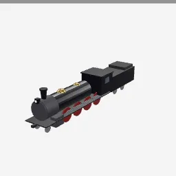 Steam Locomotive low-poly 3D model (4,184 tris)