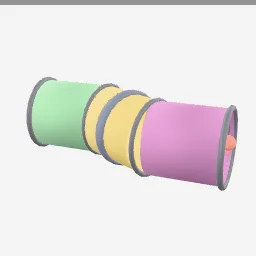 Cat Tunnel low-poly 3D model (4,108 tris)