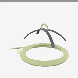 Paracord Bundle low-poly 3D model (2,516 tris)