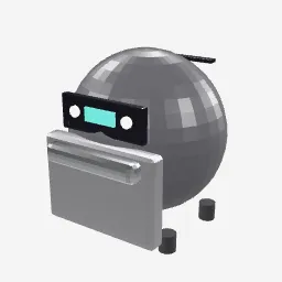 Air Fryer low-poly 3D model (2,872 tris)