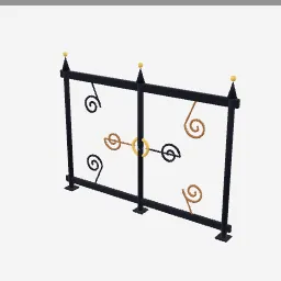 Wrought Iron Railing low-poly 3D model (6,786 tris)