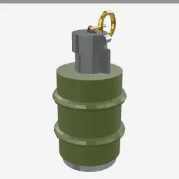 Frag Grenade low-poly 3D model (1,856 tris)