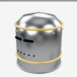 Great Helm low-poly 3D model (9,816 tris)