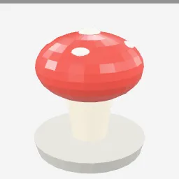 Mushroom Deco low-poly 3D model (4,068 tris)