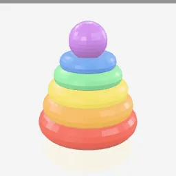 Stacking Rings low-poly 3D model (6,008 tris)