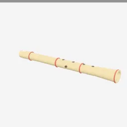 Shakuhachi low-poly 3D model (3,124 tris)