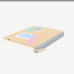 Scrapbook low-poly 3D model (2,344 tris)