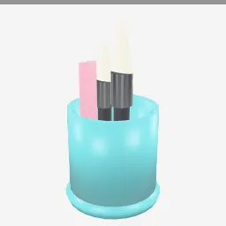 Tint Brushes low-poly 3D model (1,090 tris)