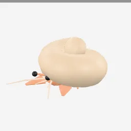 Hermit Crab low-poly 3D model (6,924 tris)