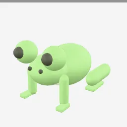 Frog low-poly 3D model (8,088 tris)