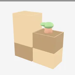 Crate Shelf Modular low-poly 3D model (4,964 tris)