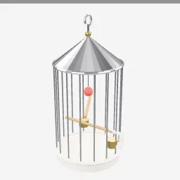 Bird Cage low-poly 3D model (4,682 tris)
