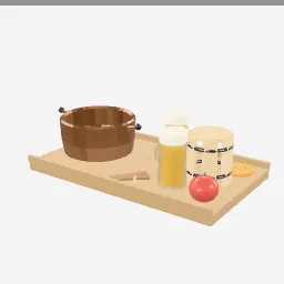 Apple Cider Set low-poly 3D model (7,416 tris)