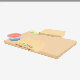 Taco Set low-poly 3D model (5,924 tris)